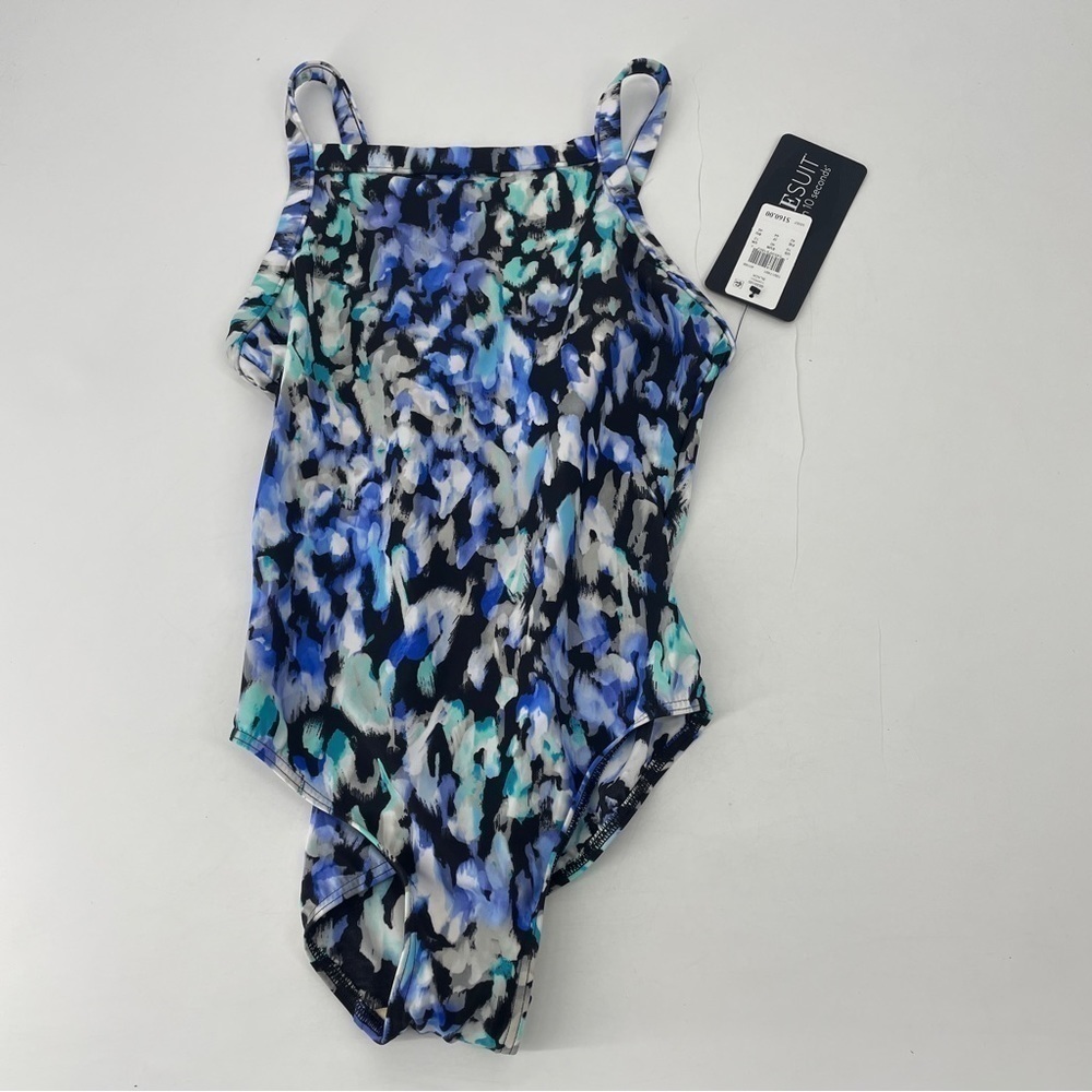 MIRACLESUIT Madagascar Torpedo  1 Pc High Neck Swimsuit Blue